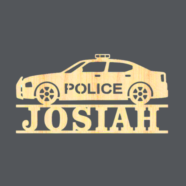 Police - Name Wood Art