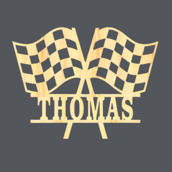 Car Racing - Name Wood Art