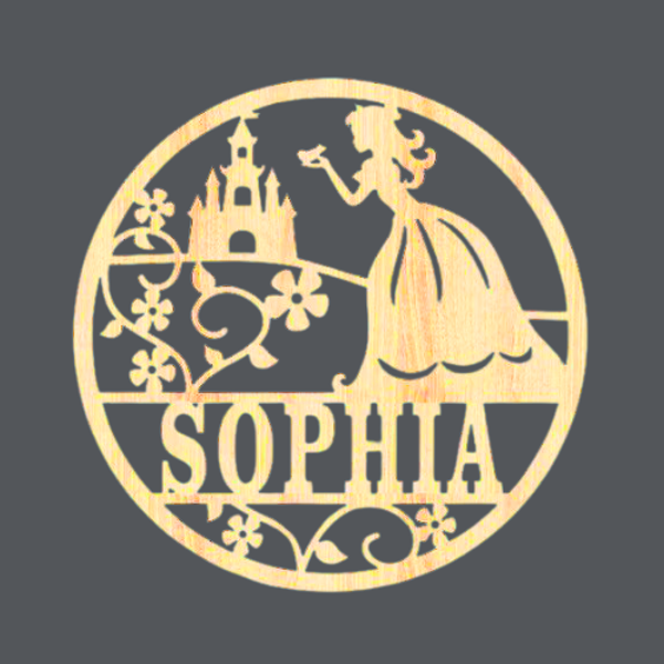 Princess 3 - Name Wood Art