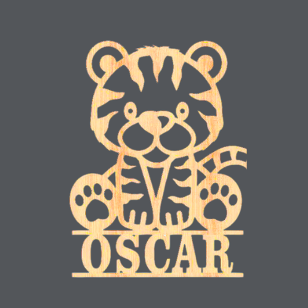 Tiger 2 - Name Wood Art
