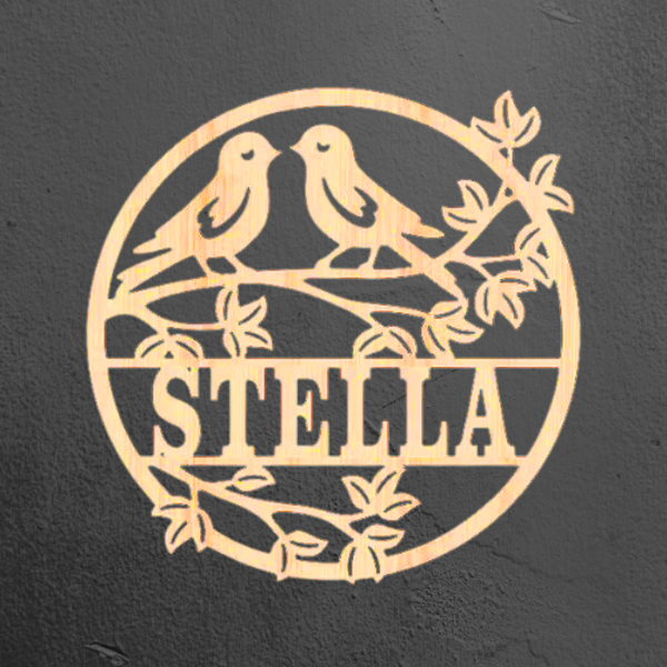 Birds - Name Wood Art