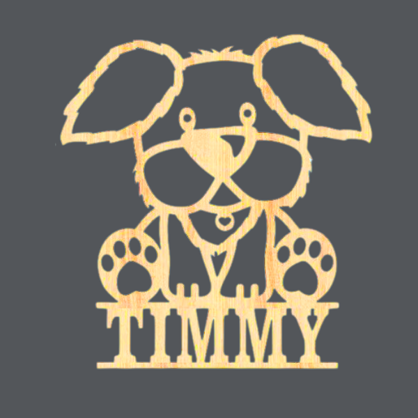 Dog 2 - Name Wood Art