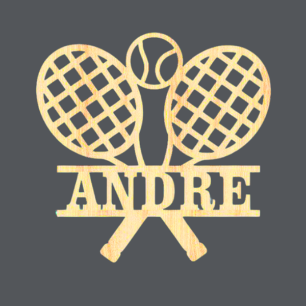 Tennis 1 - Name Wood Art