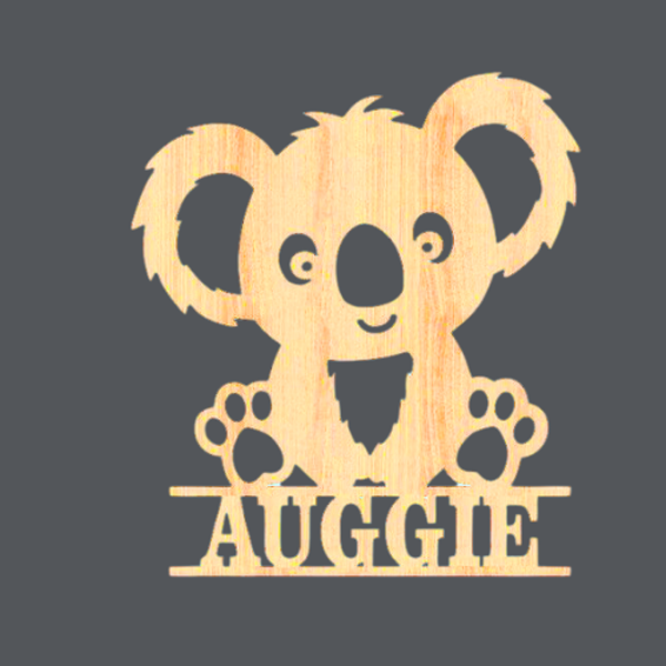 Koala - Name Wood Art