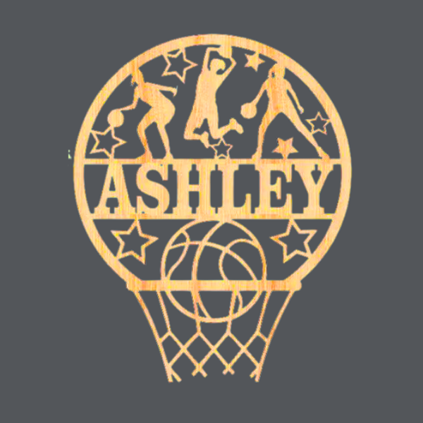Basketball - Name Wood Art