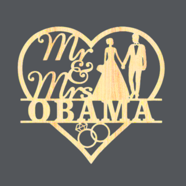 Mariage - Huwelijk 2 - Name Wood Art