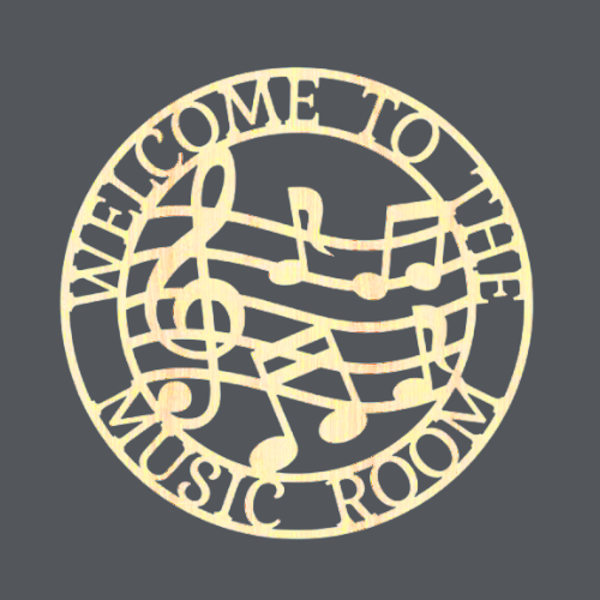 Music Room - Name Wood Art