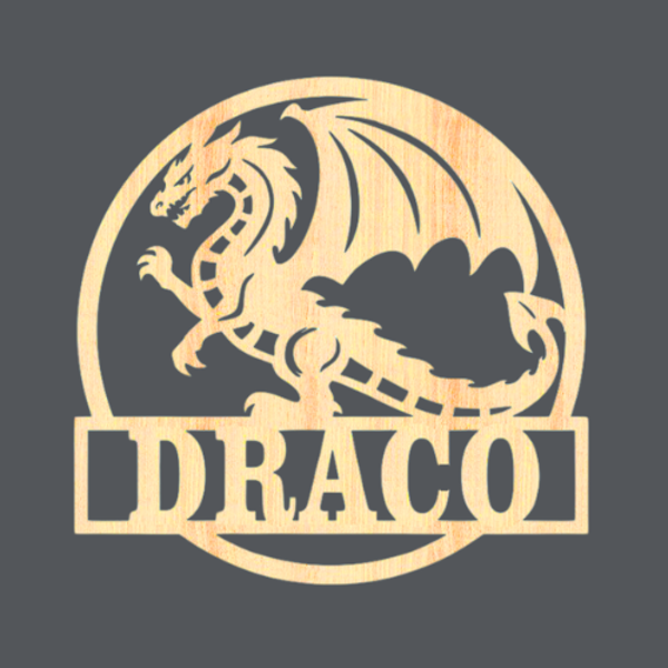 Dragon - Name Wood Art