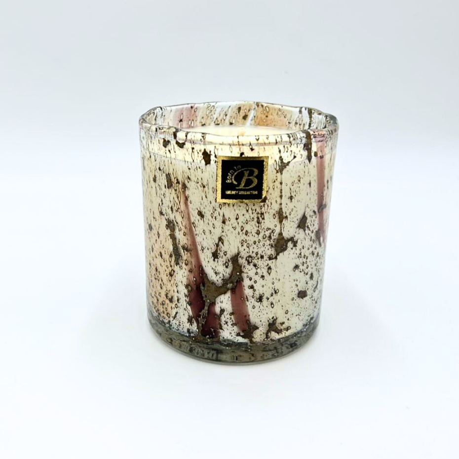 Bougie parfumée Volcano - Verre marbré