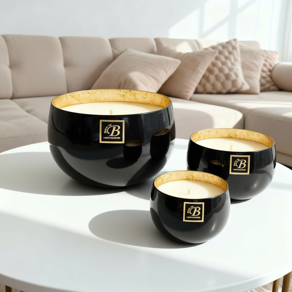 Tokyo - Bougies Parfumées Artisanales - Métal Noir