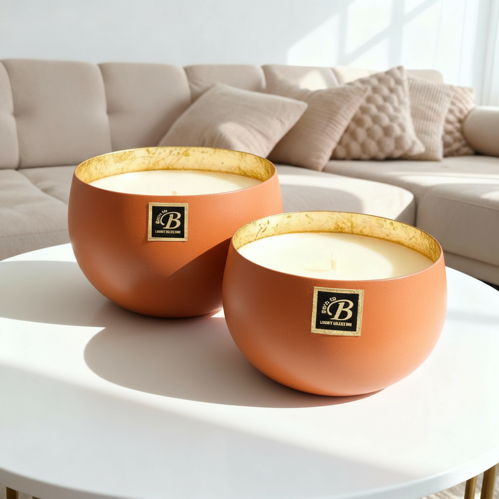 Sahara - Bougies Parfumées Artisanales - Métal Terre Brûlée