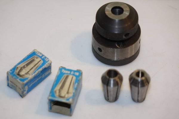 Nieuwe originele spantanghouder Unimat 3 en 4 en compact 5 met 2 spantangen ES16 6 en 8mm Art.