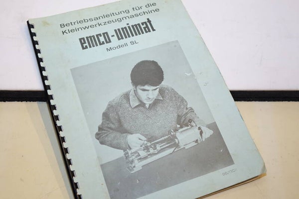 duitstalige handleiding manual betriebsanleitung  emco Unimat SL - DB  Art. 7159