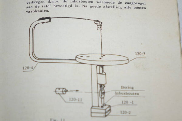 Emco unimat DB (past ook op SL) decoupeer/figuurzaag accessoire Art. 7164