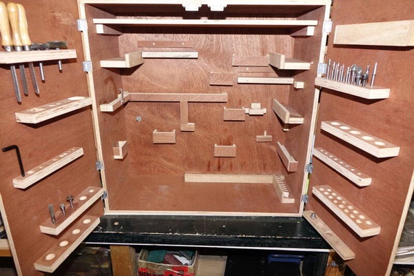 Zelfbouw kast voor de Complete Emco Unimat SL in op te bergen. Art. 7255