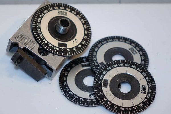 Verdeelapparaat met alle 4 verdeelschijven. Emco unimat 3 Art. 7275