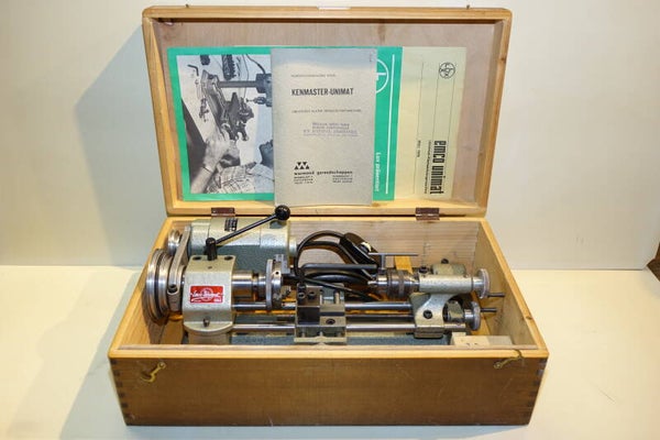 Emco Unimat DB2 Draaibankje , zware stalen uitvoering nog in nieuwstaat . Art 7315