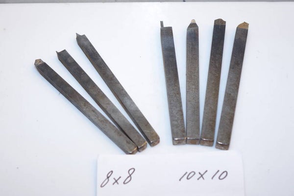 Lot HSS draaibeitels 8x8 en 10x10  Art. 7375