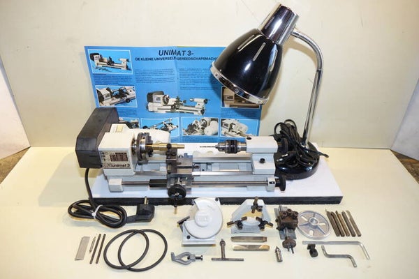 Keurig Emco unimat hobby draaibankje met accessoires  Art. 7410