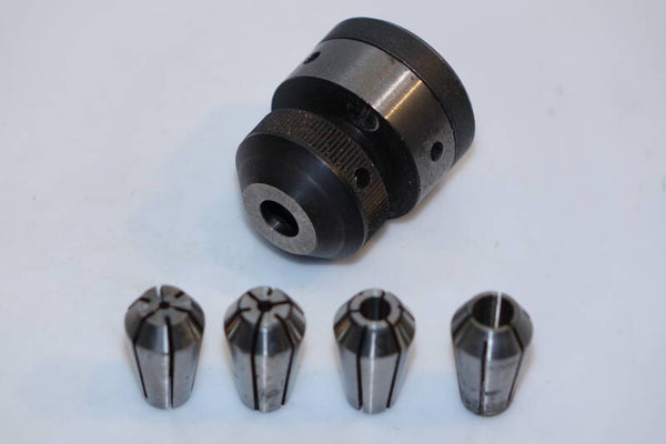 Originele Emco Spantanghouder M14x1 met 4 ES16 spantangen 2-3-6-8mm Art. 7407
