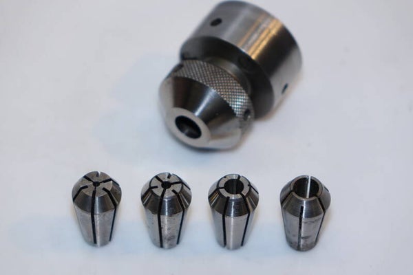 Originele Emco Spantanghouder M12x1 met 4 ES16 spantangen 2-3-6-8mm  Art. 7406