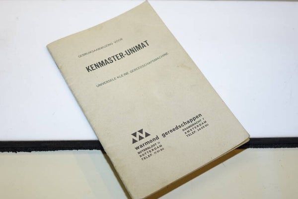Unimat DB manual , handleiding , gebruiksaanwijzing Art. 7411
