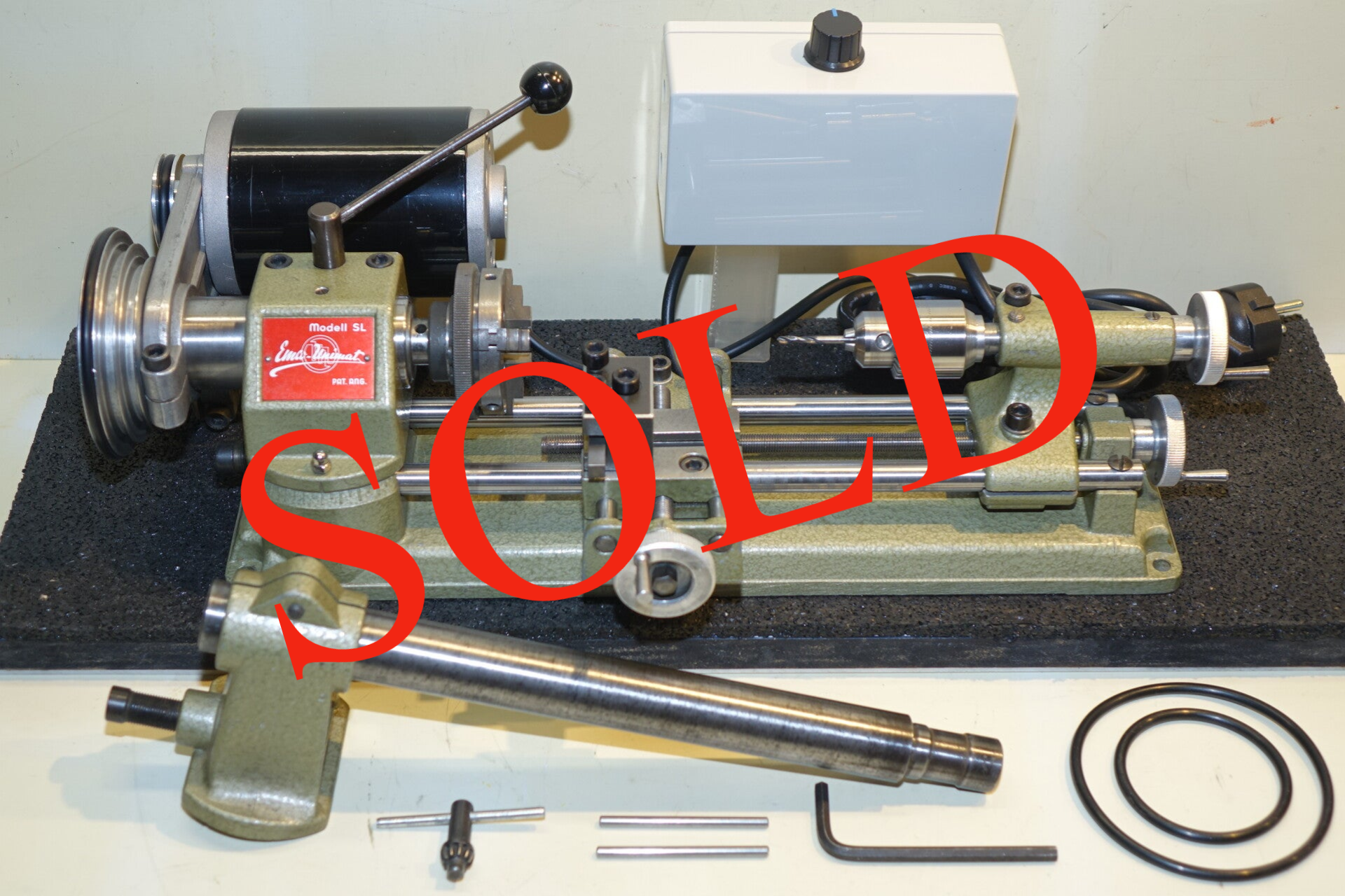 Gebruikt Emco Unimat SL metaal draaibankje met boor/frees kolom Art. 7060