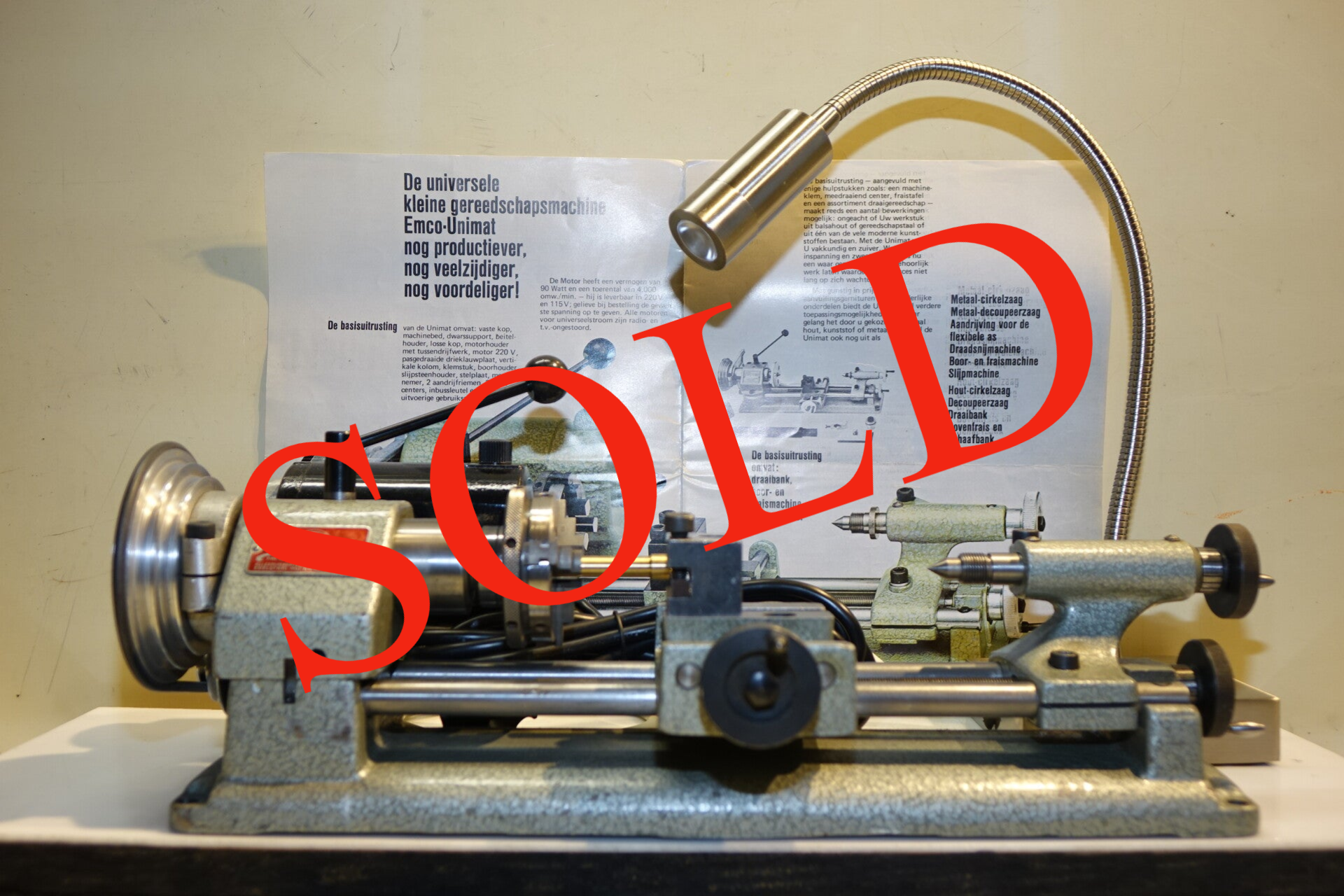 Mooi en weinig gebruikte Emco unimat hobby metaaldraaibank. Art. 7170
