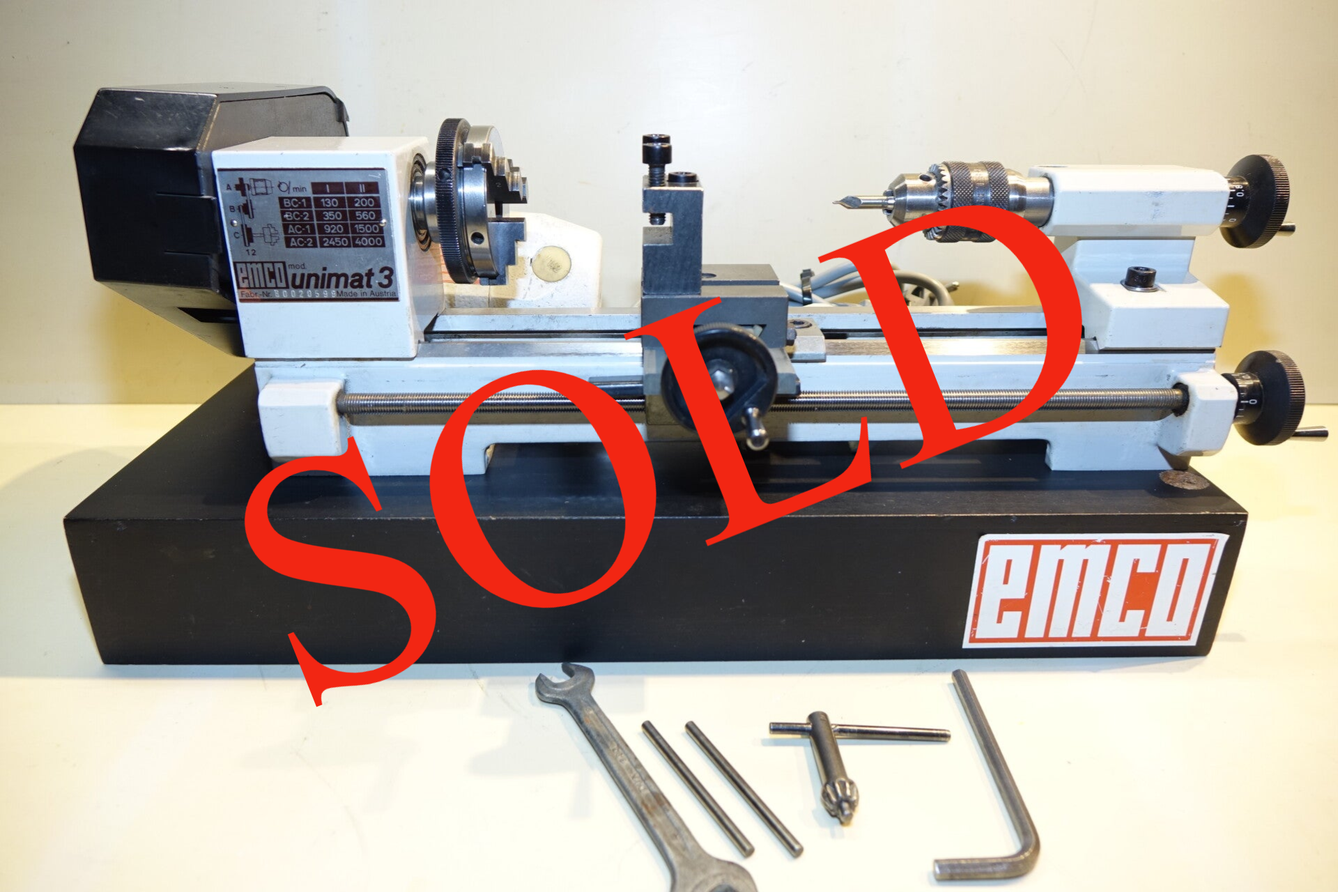 Keurig nette Emco Unimat 3 Hobby metaal draaibank  Art. 4180