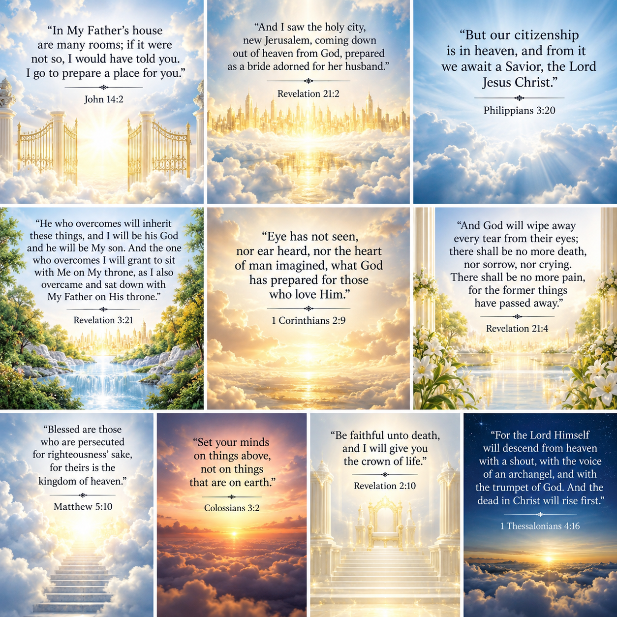 Heavenly Gates Pack of 10 Adhesive Decals
