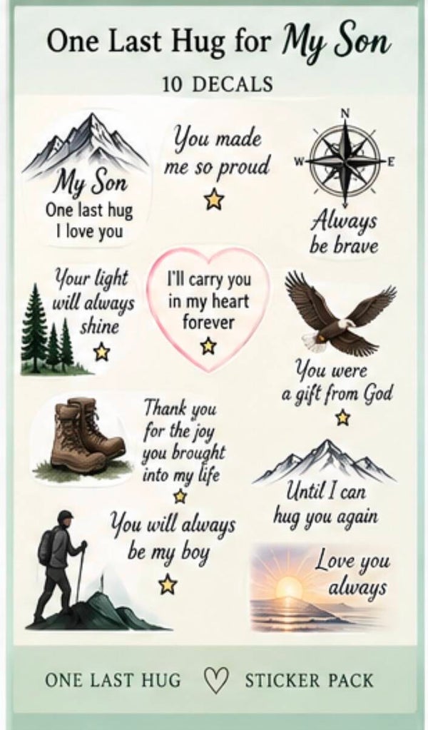 One Last Hug for My Son — 10 Decal Pack