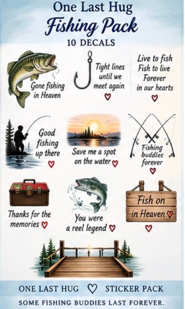 One Last Hug — Fishing Pack — 10 Decals 🎣