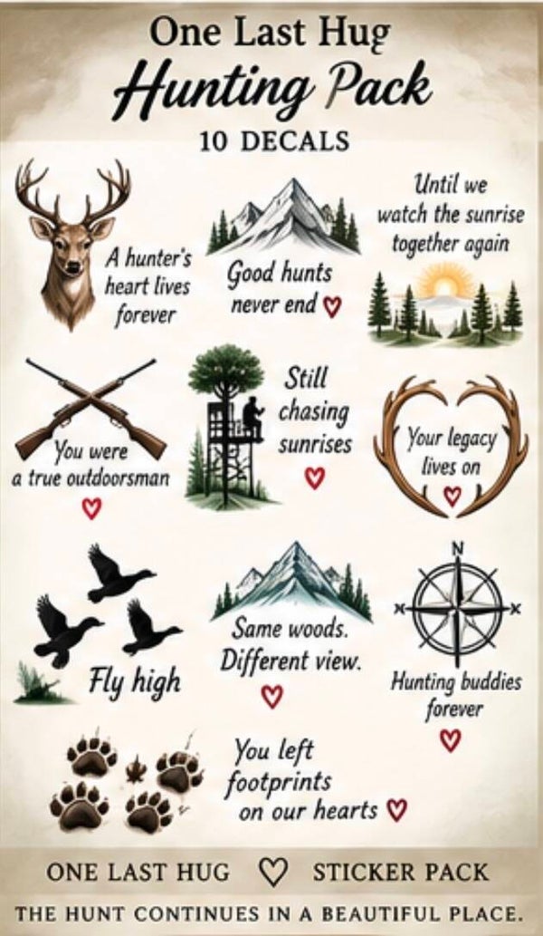 One Last Hug — Hunting Pack — 10 Decals 🦌