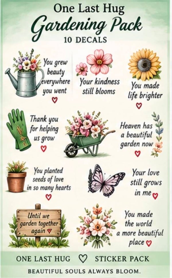 One Last Hug — Gardening Pack — 10 Decals 🌷🌿