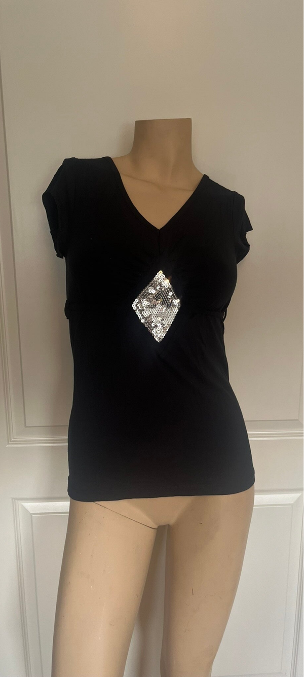 Shirt met paillet detail