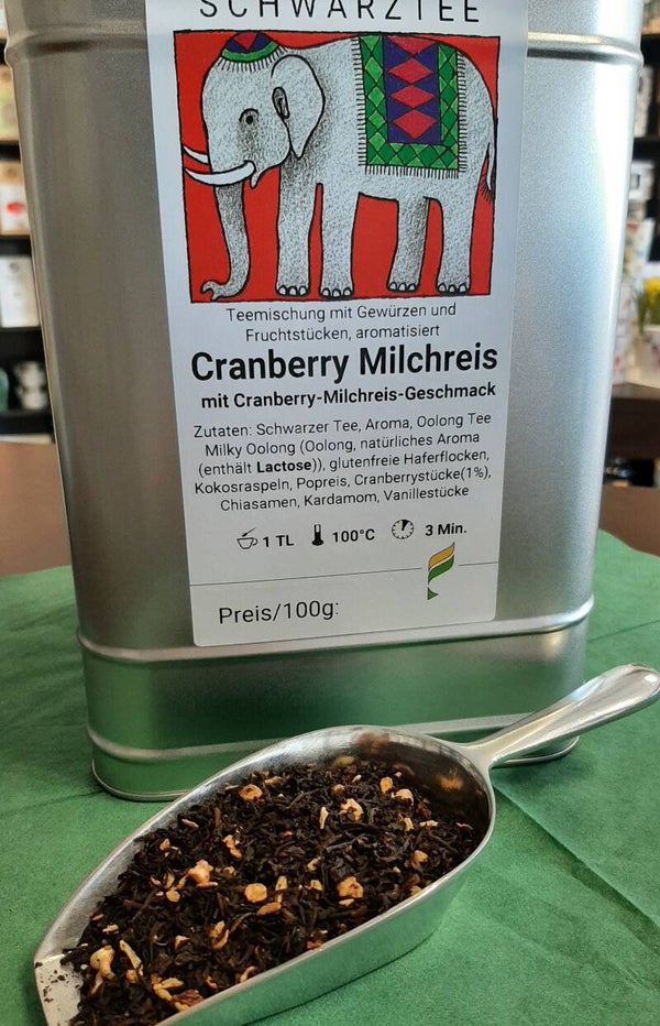 Schwarztee "Cranberry-Milchreis-Geschmack"