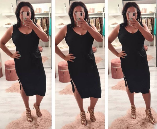 Jurk Basic met Strik black