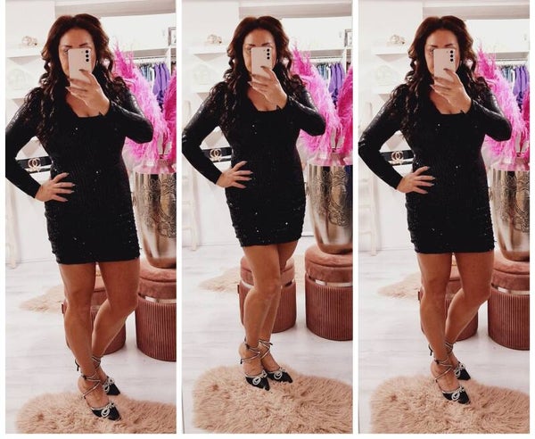 Glitterjurk LaviLou Black