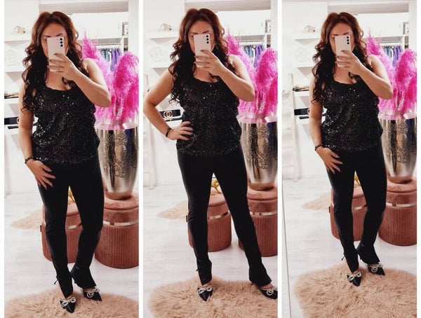 Glitter Top black