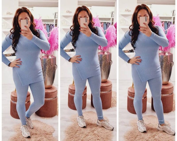 2 delige set baby blauw