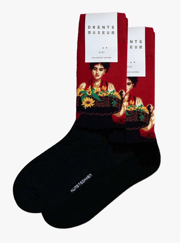 Kunstsokken - Dame met Zonnebloemen - Thérèse Schwarze