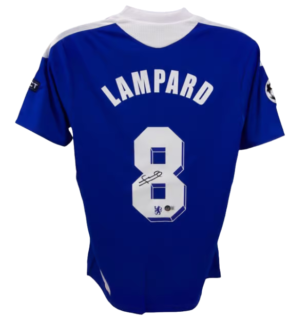 FRANK LAMPARD SIGNED CHELSEA CHAMPIONS LEAGUE SOCCER JERSEY