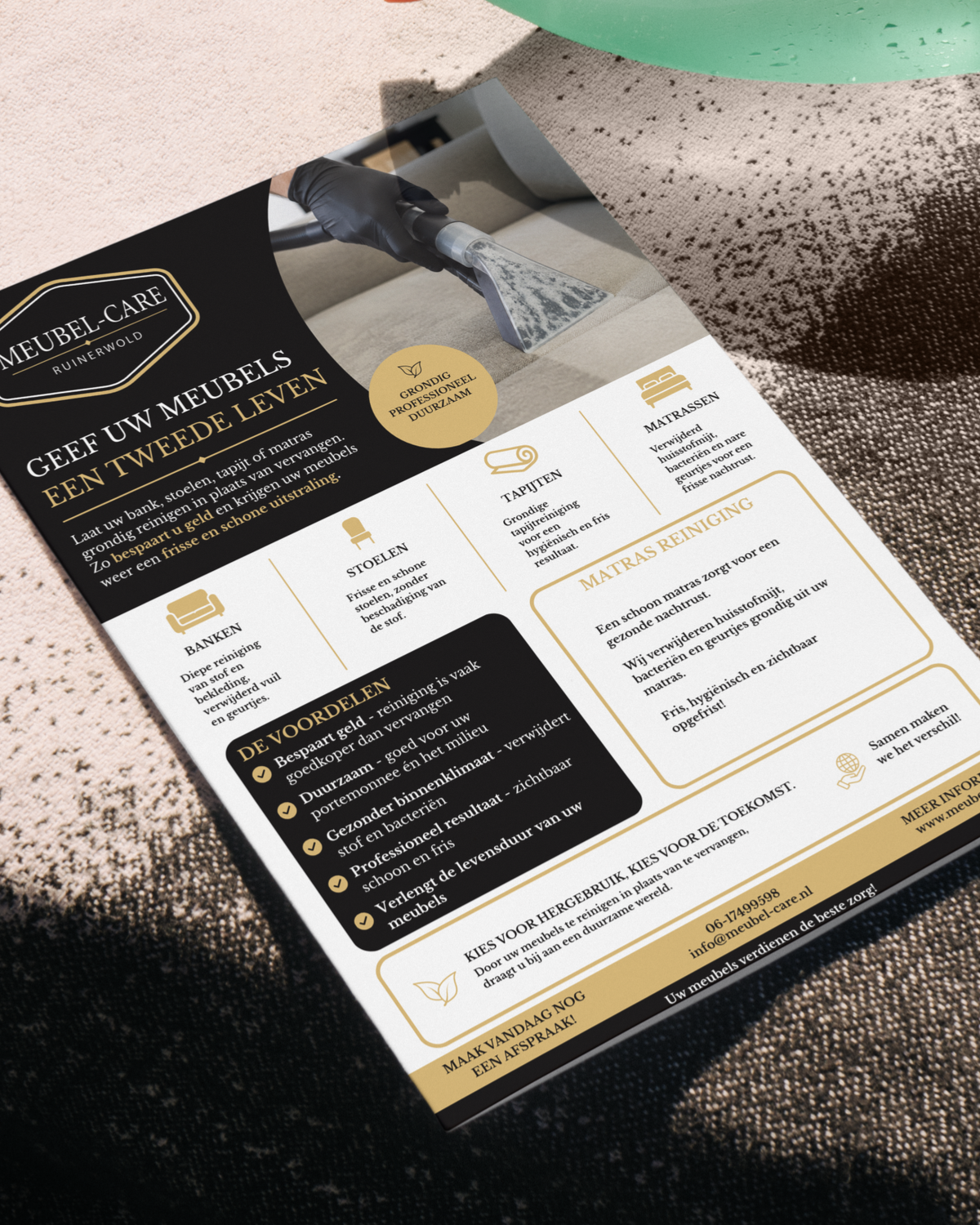 Flyer ontwerp Meubel-Care