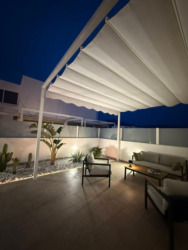 Relaxing outdoor seating area at Casa Havn holiday home in Lanzarote