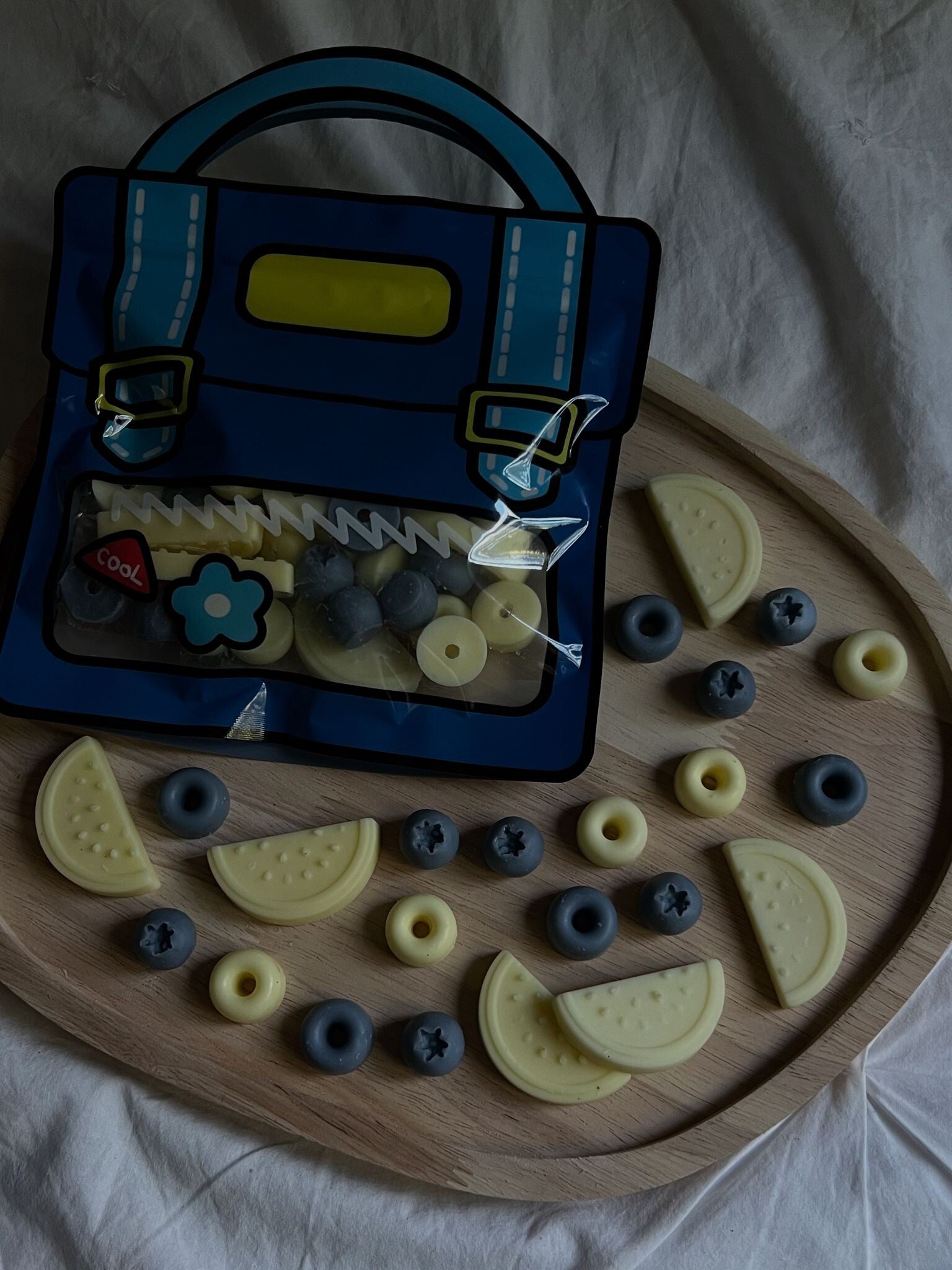 Wax melts limón y arándanos hechos con cera de soja 100% natural