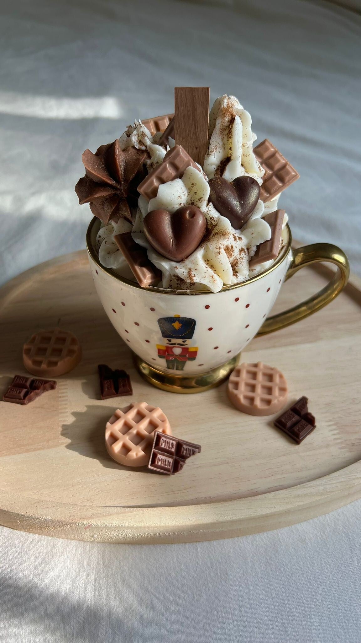 Vela gourmet dulce de castaña hecha con cera de soja