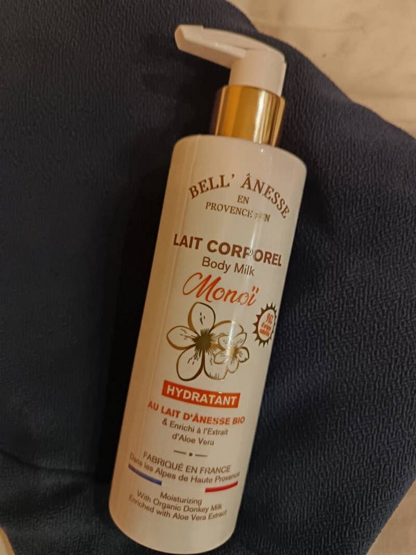 Lait corporel au lait d'ânesse et monoi bio