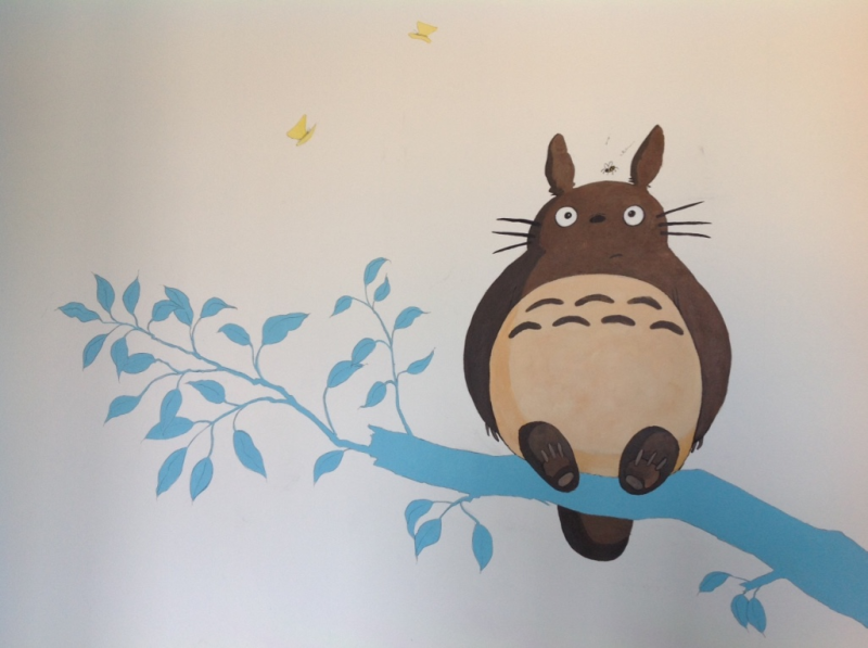 icatoo muurschildering, Totoro