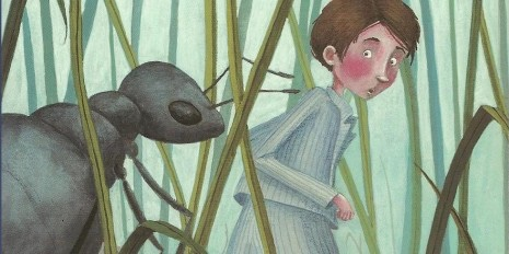 muurschildering erik of het klein insectenboek