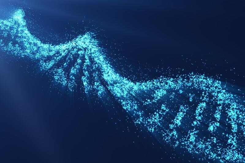 Acht stilisierte, blaue Papiersilhouetten von Menschen, die sich an den Händen halten, auf einer glatten Oberfläche, Blog MediumSciences - Institut